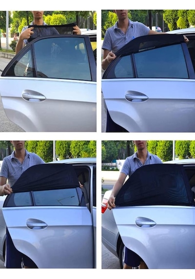 2adet Oto Yan Cam Güneşlik Perde