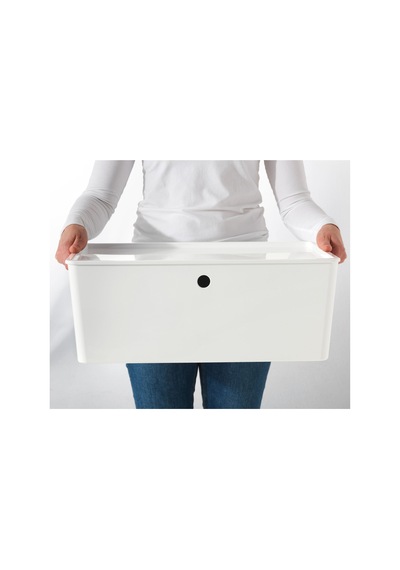 Ikea Kuggıs Büyük Kapaklı Depolama Kutusu 37 X 54 X 21 Cm Beyaz