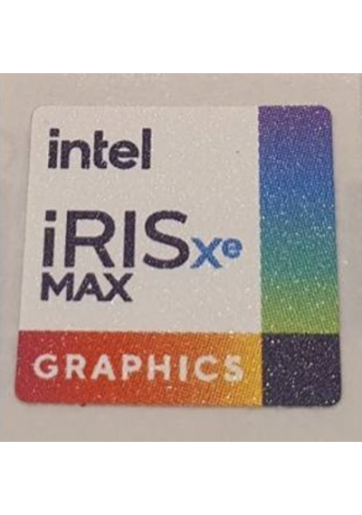 OEM intel iRISxe MAX GRAPHICS Mini Sticker Etiket D139