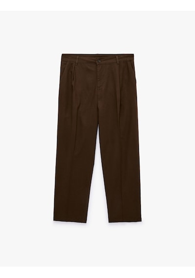 Koton Regular Fit Cepli Pamuk Keten Karışımlı Pileli Pantolon Koyu Kahverengi 6sam40142nw Koyu Kahve Koton Regular Fit Cepli Pamuk Keten Karışımlı Pileli Pantolon Koyu Kahverengi 6sam40142nw Koyu Kahve