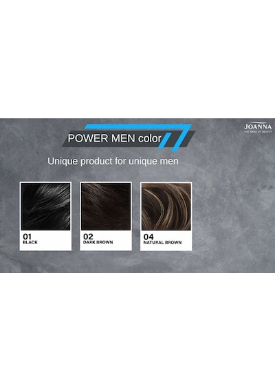 Power Men Krem Boya 3ü1 Arada Saç Sakal Bıyık 04 Doğal Kahverengi 3 Adet