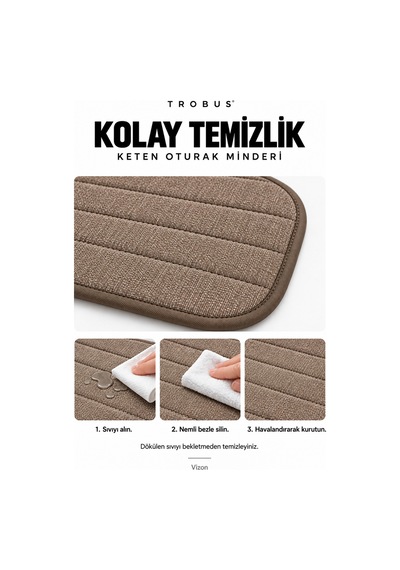 Honda City 2009-2013 Çizgili Keten 3'lü Minder Vizon