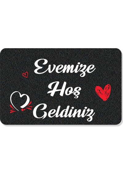 Hoş Geldiniz Yazılır Coco Görünümlü Dekoratif Dış Kapı Önü Ve Iç Mekan Paspası Lacivert