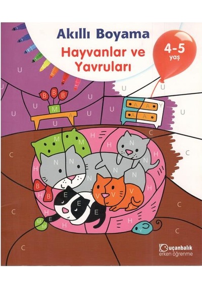 4-5 Yaş Akıllı Boyama - Hayvanlar Ve Yavruları (Uçanbalık Yayınla