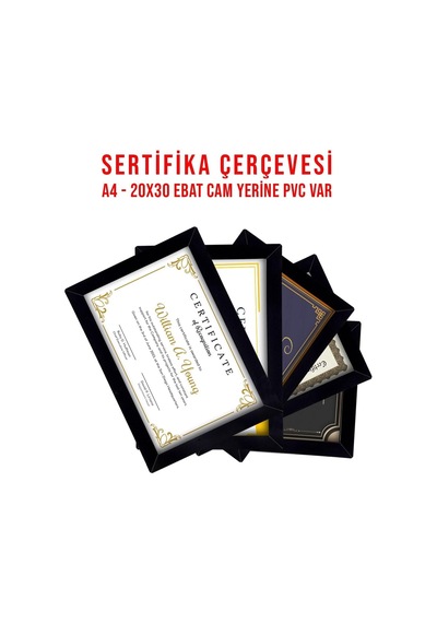 Yhfoto 5 Adet A4 Siyah Pvcli 21x30 Belge Için Siyah 21 X 30