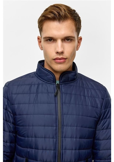 Süvari Lacivert Slim Kapitone Mont Mn2008700517-m09 Lacivert