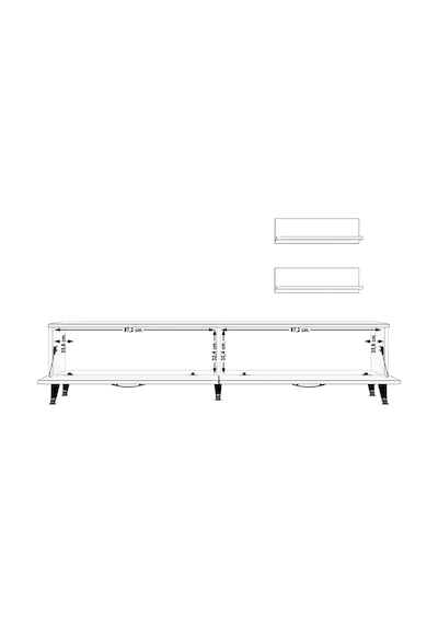 Decoraktiv Eko 4 Slm Std Silver Tv Ünitesi Tv Sehpası Beyaz