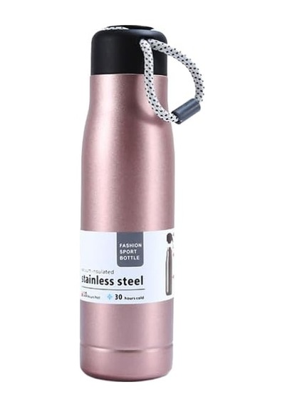 Çelik İçli Termos 550 Ml Pembe Skm015 Açık Beyaz