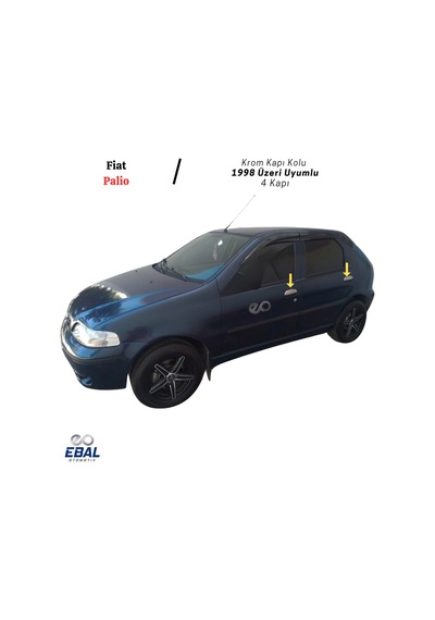 Ebal Otomotiv Fiat Palio Krom Kapı Kolu 4 kapı 1998 Üzeri P. Çelik