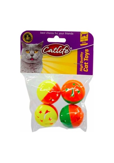 Catlife 202364 Zilli Top Kedi Oyuncağı 4'lü Çok Renkli