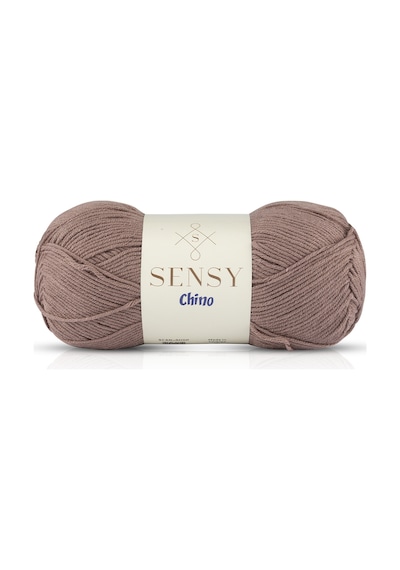 Sensy Chino El Örgü İpi Kazak Bluz Yelek Hırka İpi Tunik Amigurumi İp Koyu Vizon 100 Gr - 330 M