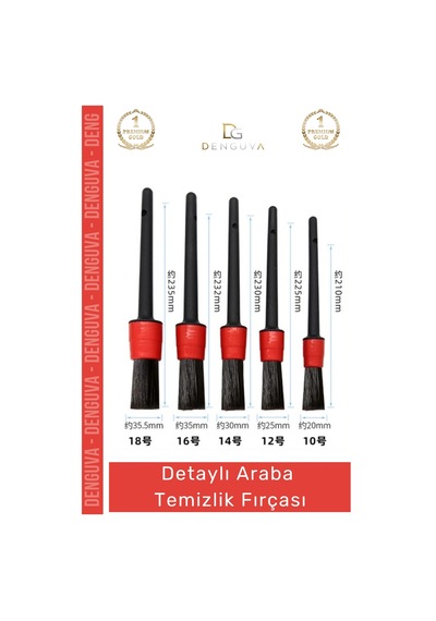 Temizlikfırçası 5 Parça Oto Jant Motor Izgara İç Dış Bakım Panjur Araba Klima Temizlik Detay Fırças