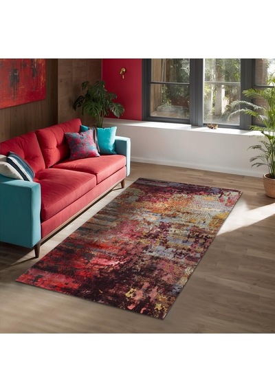 Erne Kadife Kaymaz Pamuk Tabanlı Yıkanabilir Antibakteriyel Salon Halısı 120x180
