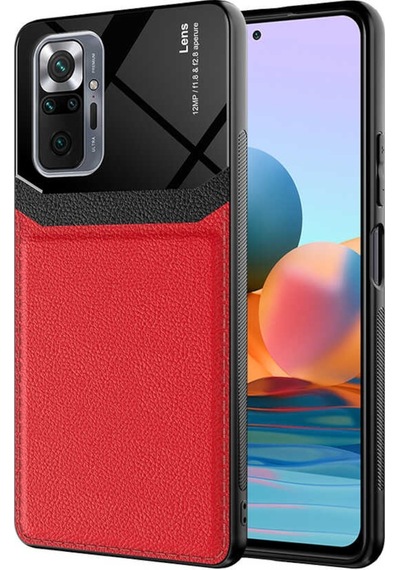 Xiaomi Redmi Note 10 Pro Kılıf ​Zore Emiks Deri Görünümlü Kılıf