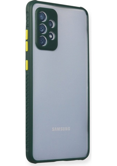 Samsung Galaxy Uyumlu - A72 Kılıf Miami Şeffaf Silikon - Koyu Yeşil