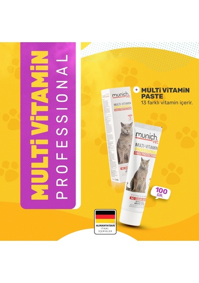 Munich Vet Multi Vitamin Kedi Macunu Multi Paste 100 G