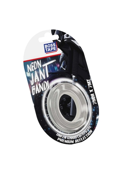 Boss Tape Beyaz Neon Jant Bandı Unı En12899 Sertifikalı En:7mm Boy:7mt