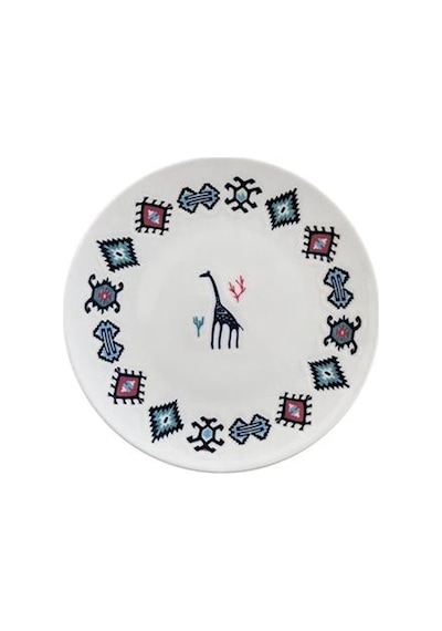 Porser Porselen Hitit Servis Tabağı Takımı 26cm 6 Parça Çok Renkli