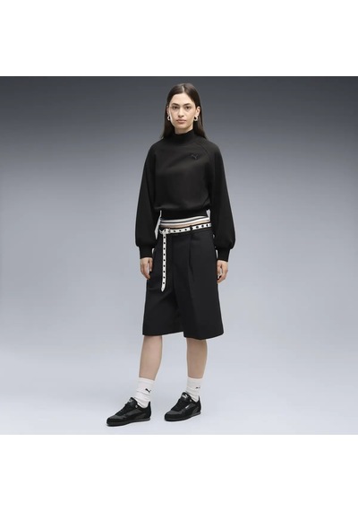 Puma Her Mock Neck Crew Siyah Kadın Sweatshirt