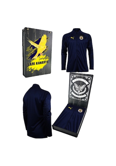 Fenerbahçe 23/24 Uv Kutulu A Takım Hoca Tam Fermuar Lacivert Çocuk Sweat Lacivert - Gri