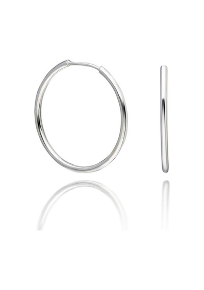 Kadın Gümüş Halka Küpe 20 Mm 925 Ayar Kupe-201