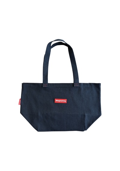 Baghashtag Siyah Gabardin Tote Çanta