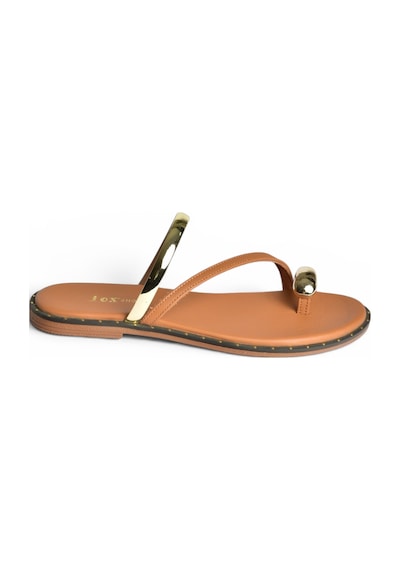 Fox Shoes Y291700103 Taba Hakiki Deri Kadın Terlik