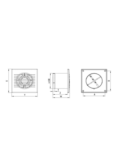 Bosch F1100 W 100 Mini Duvar Tipi Aksiyal Fan