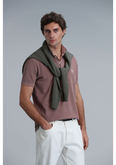 Lufian Erkek Vernon Smart Polo T-shirt 111040163 Tarçın