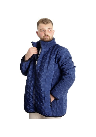 Mode Xl Büyük Beden Erkek Mont Kapitone 23623 Indigo 001