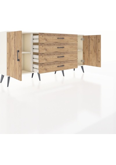 Arges Konsol 2 Raflı 4 Çekmeceli 2 Kapaklı 176x30x83 Aytaşı-çam/çam Çam/çam Arges Konsol 2 Raflı 4 Çekmeceli 2 Kapaklı 176x30x83 Aytaşı-çam/çam Çam/çam