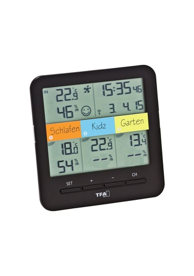 Tfa Dostmann Klimahome Mega Tfa 30.3060 Mega Radyo Termo/higro İstasyonu Dahil. Kablolu Verici Siyah