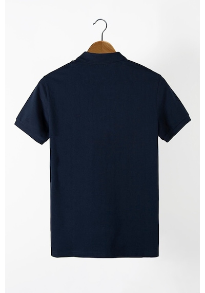 Erkek Lacivert Basic Slim Fit Polo Yaka T-shirt Lacivert