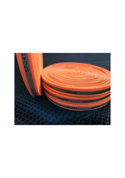 Grogren Şerit Baskılı Reflektörlü Sport 1 Cm Neon Turuncu 3 Metre - 691848321 Diğer