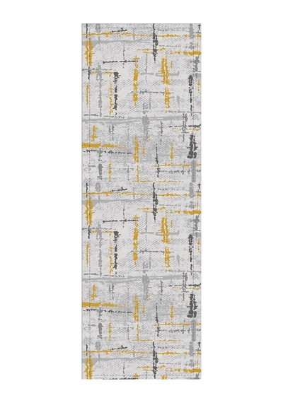 Sarı Vintage Desenli Premium Masa Örtüsü Runner Rnr410