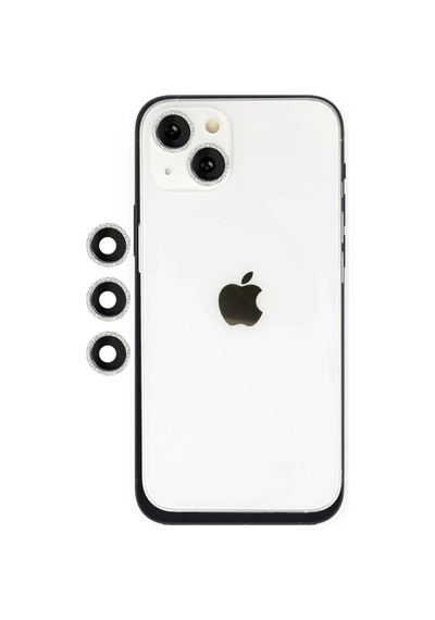 Apple İphone 14 Uyumlu Shine Kamera Lens - Gümüş