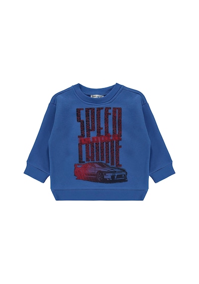 Civil Boys Speed Crıme Baskılı 2-5 Yaş Sweatshirt Km - Mavi Saks Mavisi