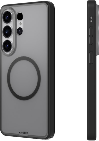 Samsung Uyumlu Galaxy S26 Ultra Kılıf M-safe Şarj Özellikli Youngkit Clear Serisi Kapak Siyah Siyah