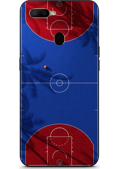 Oppo A5s Uyumlu Basketbol Sahası Baskılı Silikon Kılıf Renkli