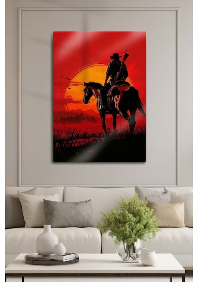 Metal Baskı Parlak Duvar Tablosu - Rdr2 - Red Dead Redemption 2, Oyun Posteri