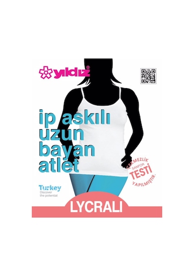 Yıldız Kadın İp Askılı Likralı Uzun Atlet 3'lü Paket - 2265-2266 Beyaz Yıldız Kadın İp Askılı Likralı Uzun Atlet 3'lü Paket - 2265-2266 Beyaz