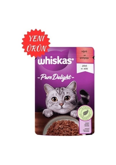 Whiskas Sığırlı Pure Delight Yetişkin Kedi Yaş Maması 28 x 85 G