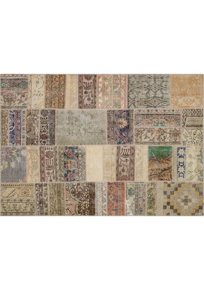 El Yapımı Geleneksel Patchwork Halı 160x230 Cm - 6291