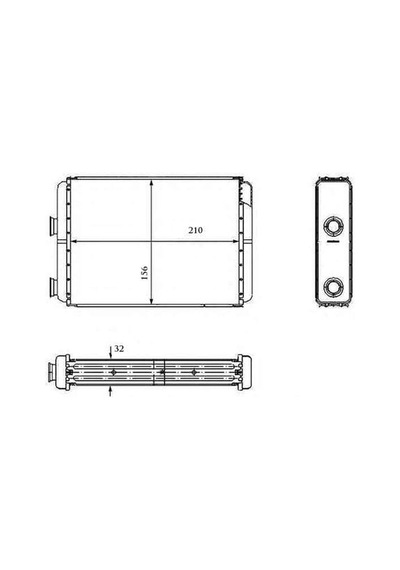 KNECHT AH60000S Kalorifer Radyatörü (60×270) Doblo (Eno:8Fh351308251)