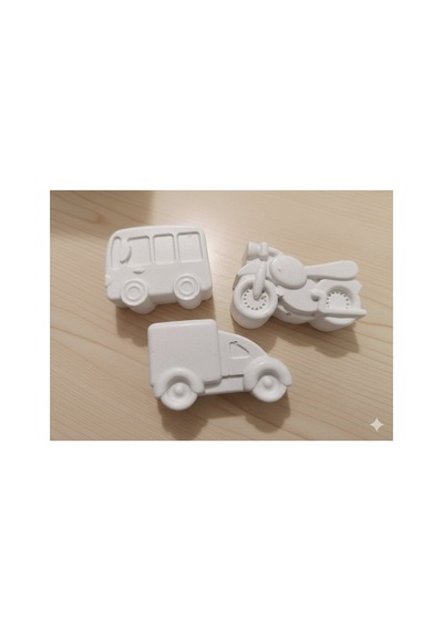 Taş Tozu Boyama Seti- Taşıtlar - 3'lü Rastgele Set + 6 Ana Renk B
