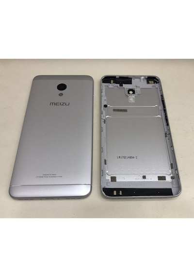Meizu M5s M612h Kasa Arka Kapak Pil Kapağı - Füme - Koyu Gri