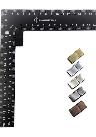 6x12 Mm Deri Bileklik Kiliti Mıknatıslı Kilit 20 Adet 6 X 12 Mm / Siyah