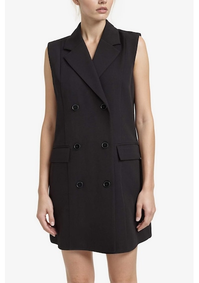 Defacto Tailored Fit Kolsuz Mini Elbise D4186AX24AU Siyah