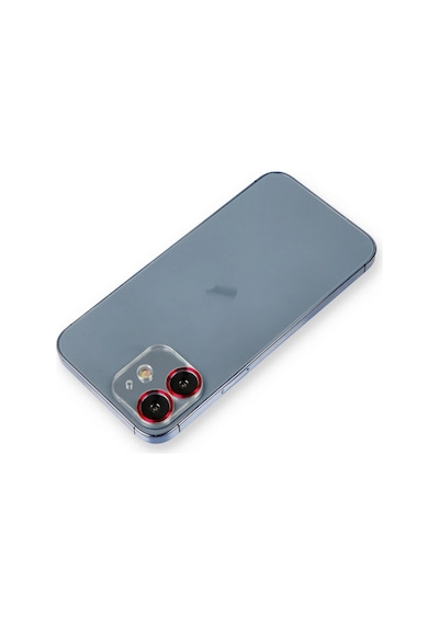Gld-spt- Newface Apple Uyumlu iPhone 12 Metal Kamera Lens Koruma Cam - Kırmızı
