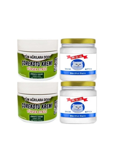Süper Çörek Otu Krem 2x100 Ml - Snow Kitten Menthol Balm 2x50 Ml